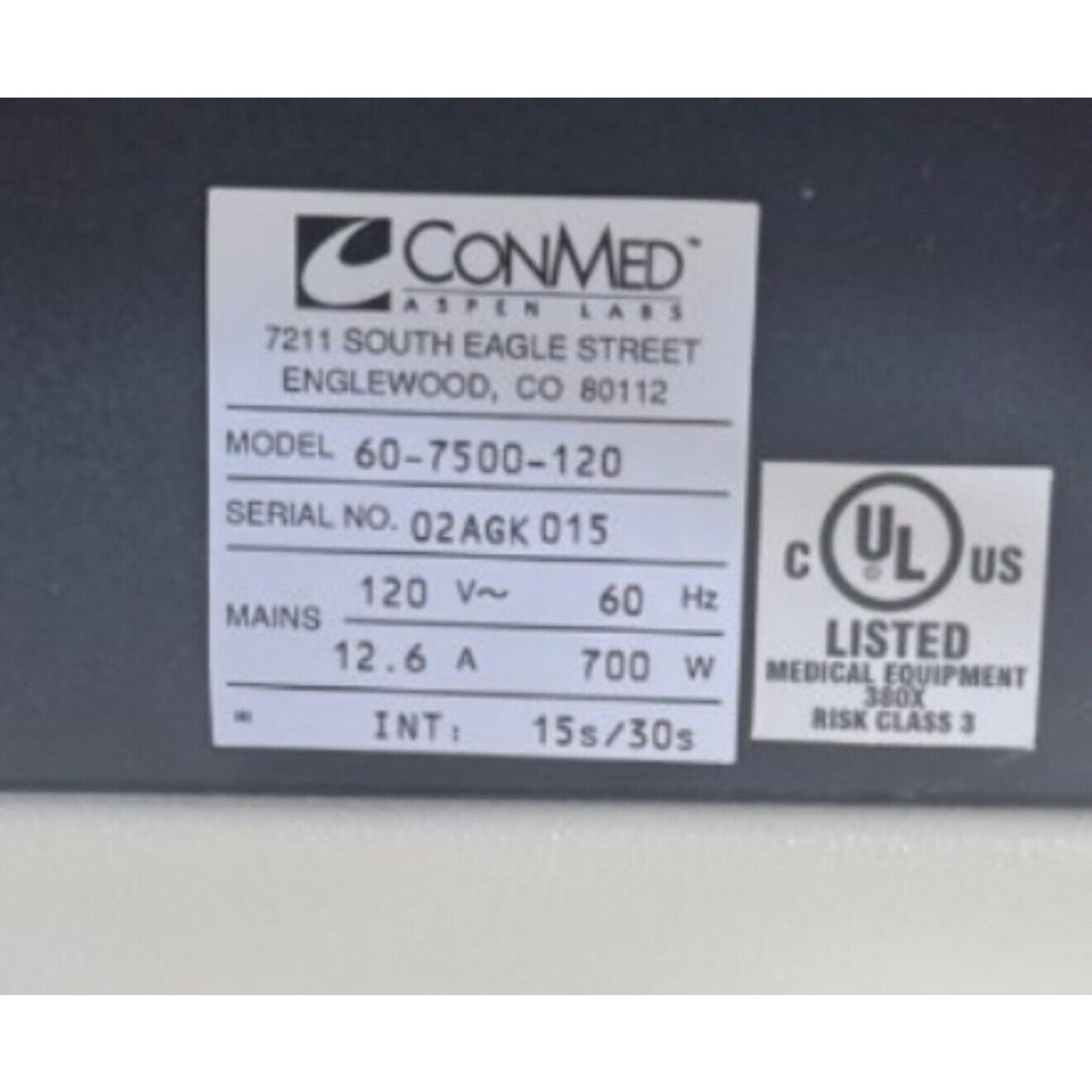 CONMED SYSTEM 7500 ELECTROSURGICAL GENERATOR MODES 60-7500-120 WITH Extra Items