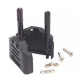 2PC L-COM SD121-09 Hinged D-Sub Hood Kit, DB9/HD15 Black