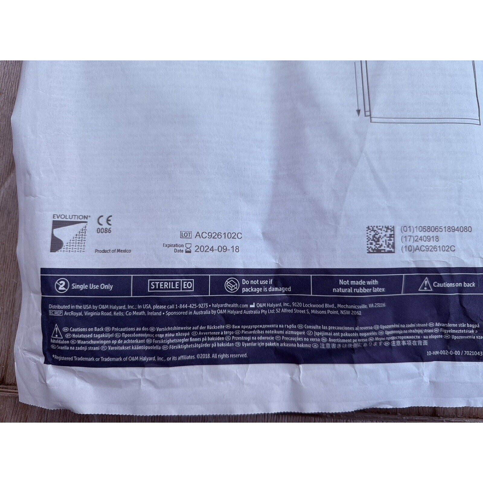 Halyard LEGGINGS 89408, 31x48 inch 2024-09-18