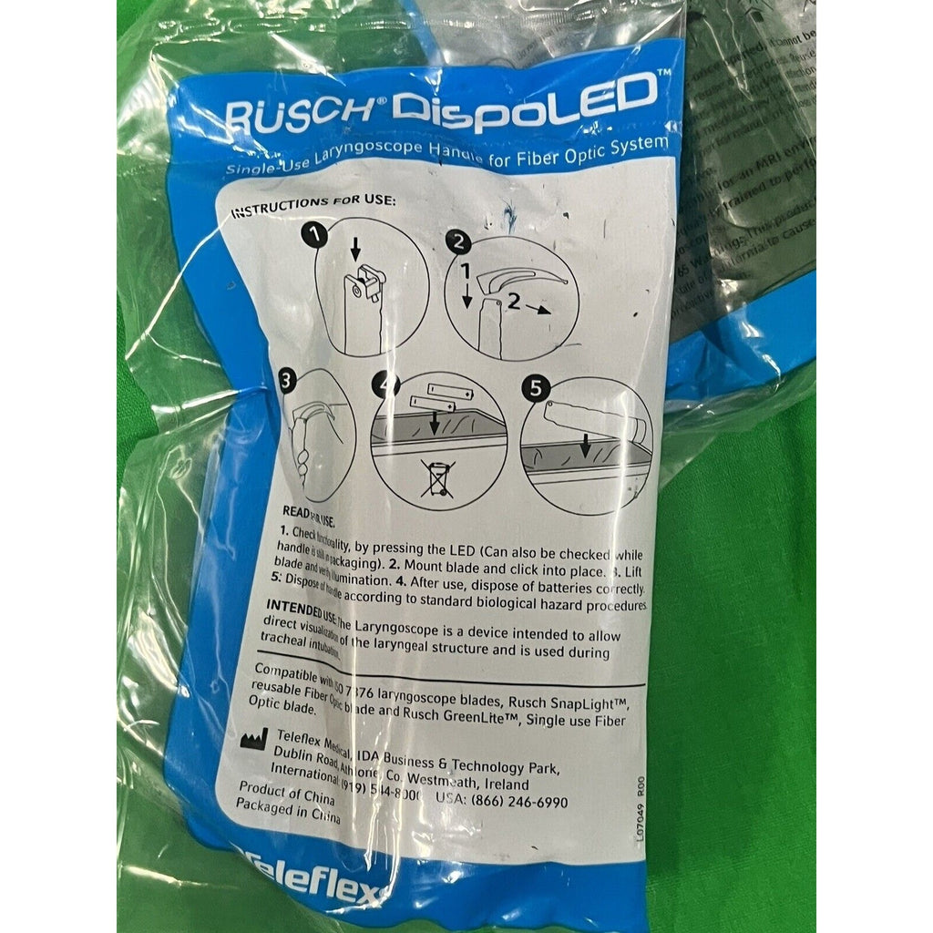 Teleflex 77700 Rusch Dispoled Fiber Optic Laryngoscope Handle Single-use