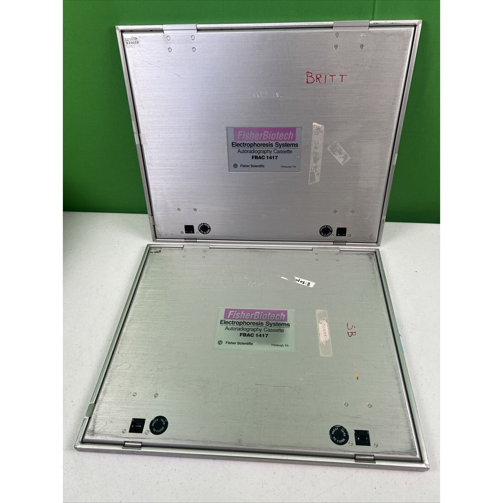 2 Units Fisher Scientific FBAC 1417 Autoradiography Cassette Electrophoresis