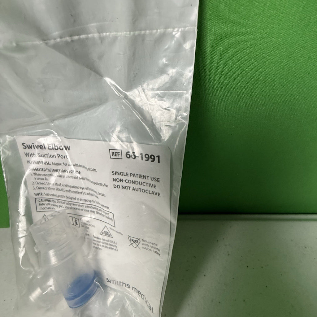 Smiths medical Swivel Elbow with Suction Port 66-1991