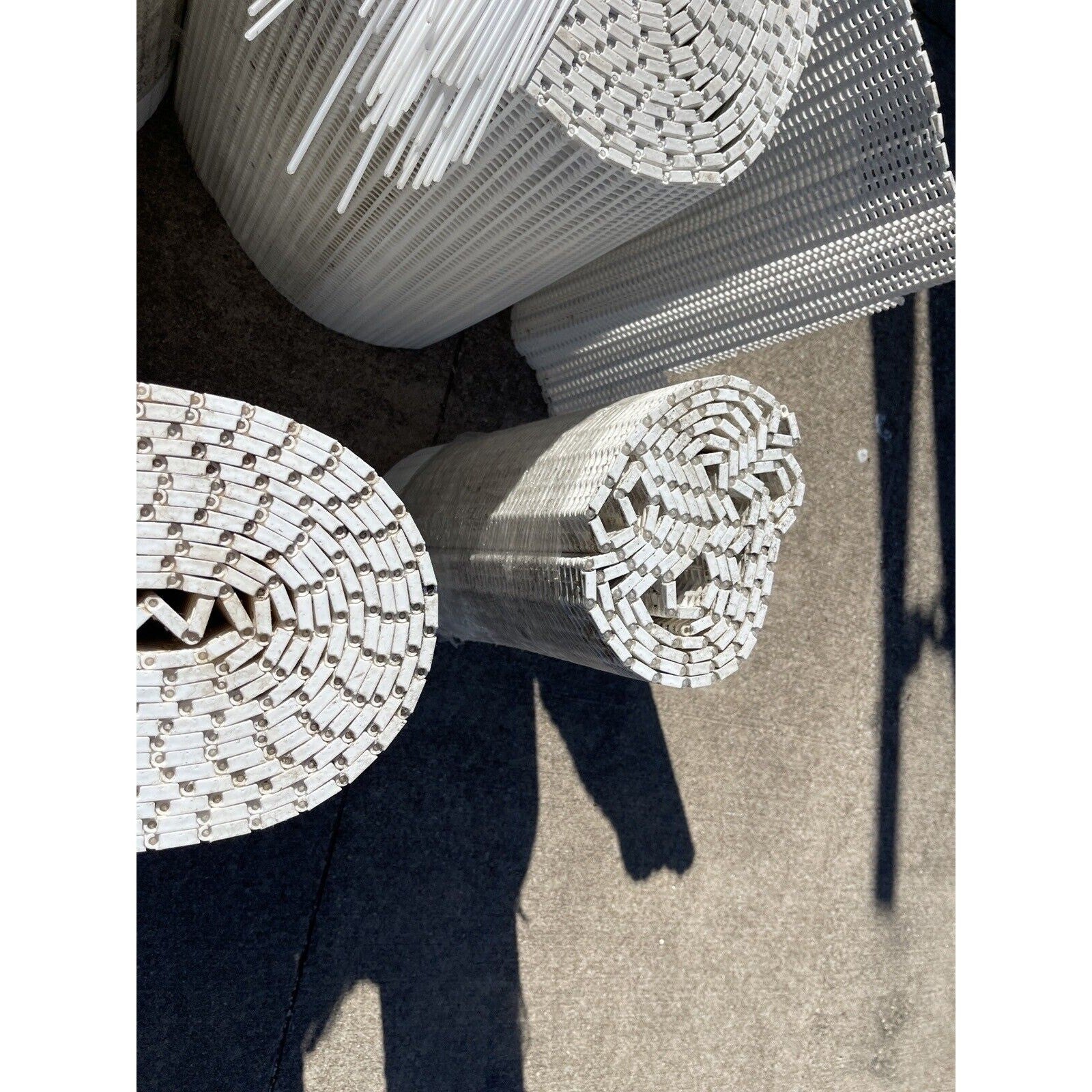 Multiple Conveyor Belts, x 24 in, Incline, Herringbone Pattern. With Pins