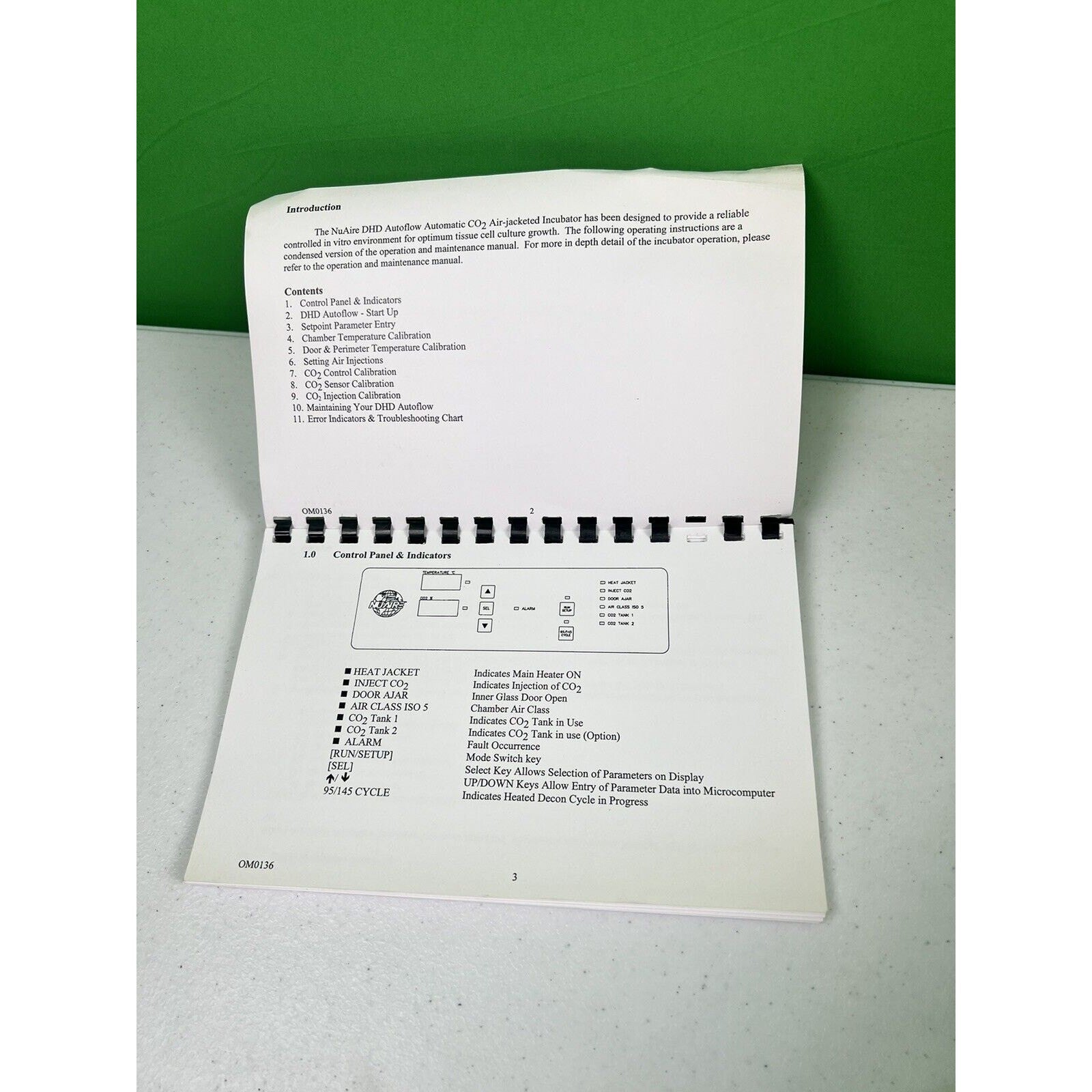 NUAIRE DHD Autoflow Automatic CO2 Incubator NU-5510/EOPERATING INSTRUCTIONS