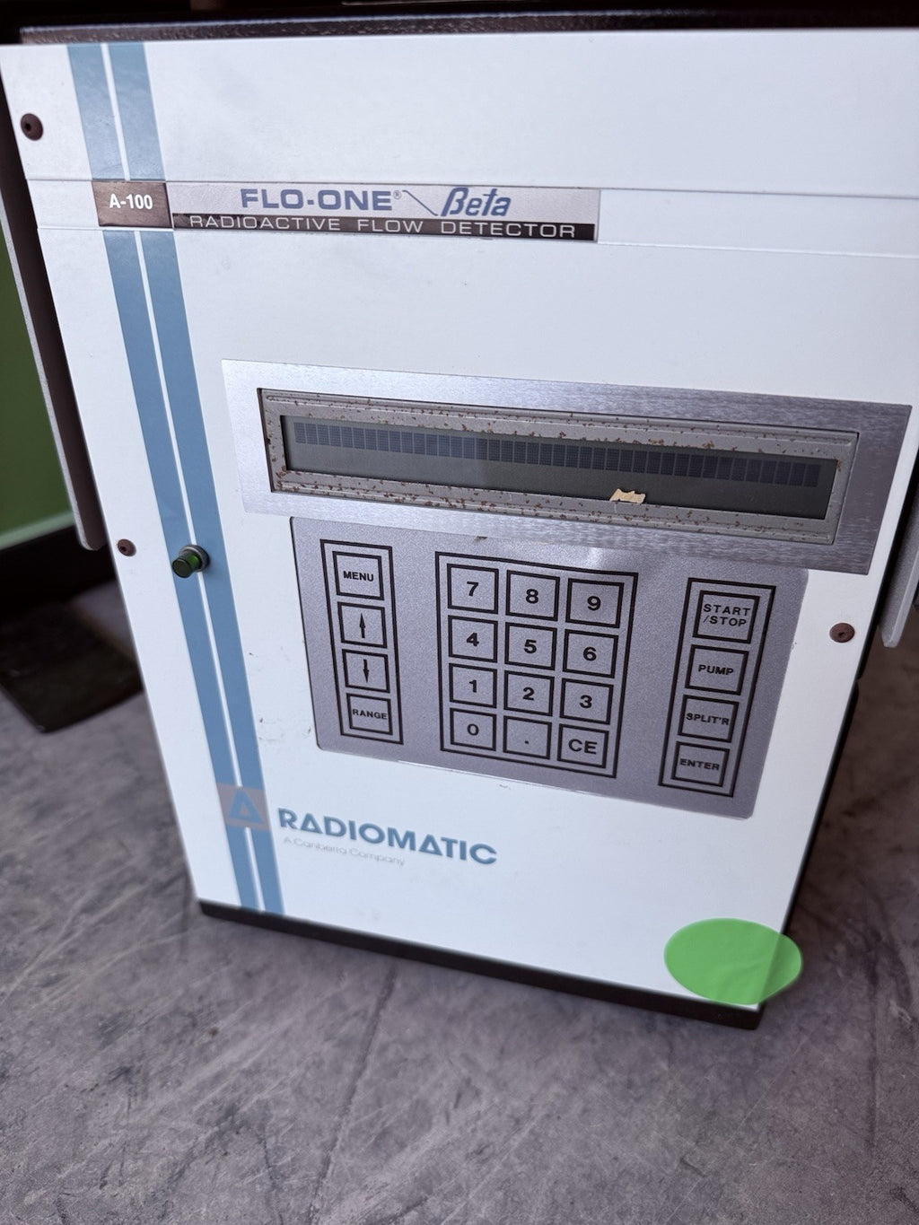 CANBERRA RADIOMATIC INTRUMENTS A-100 RADIOACTIVE FLOW DETECTOR FLO-ONE BETA