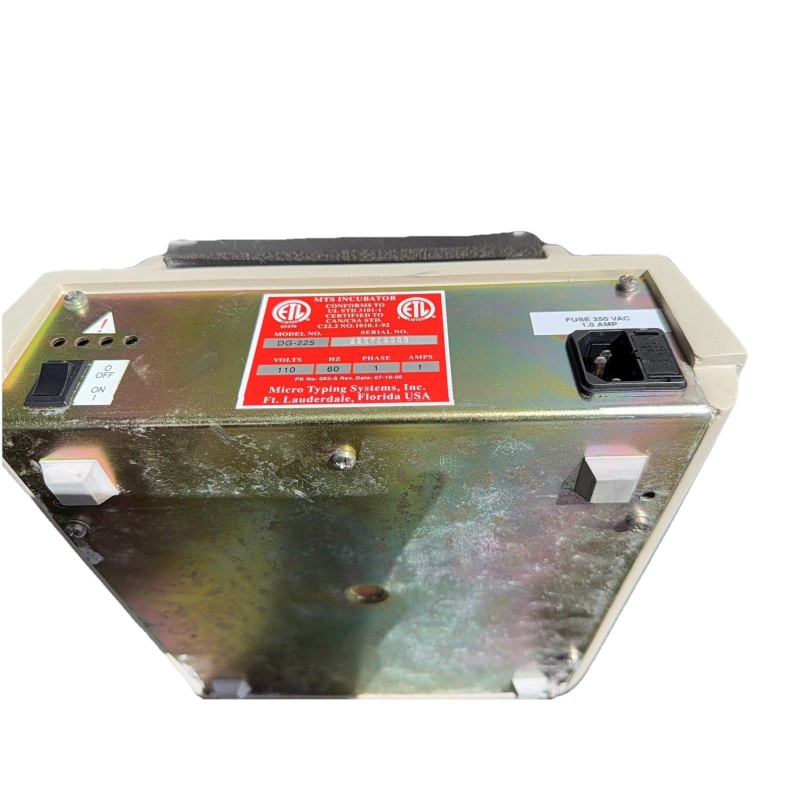 MTS Incubator Ortho-Clinical Diagnostics DG-225