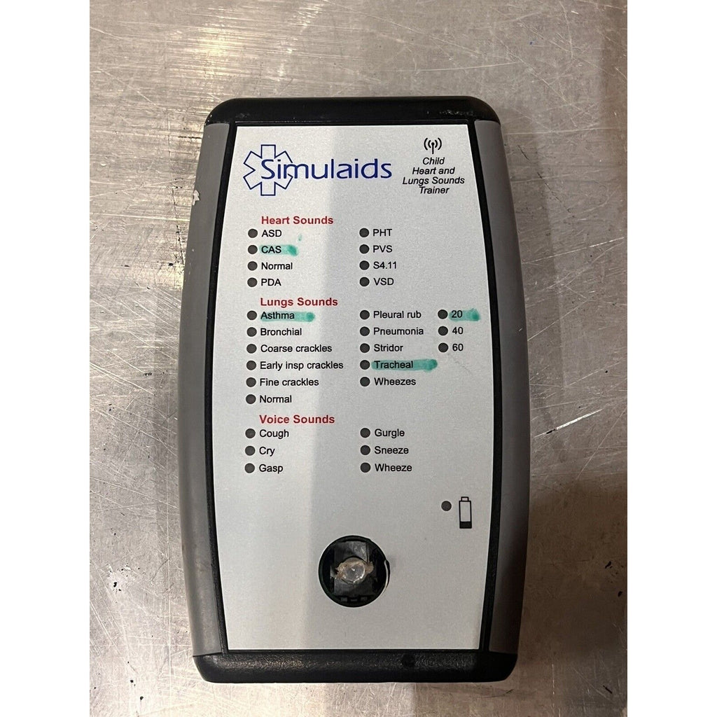 Simulaids Child Heart and Lungs Sounds Auscultation Trainer With Remote. TESTED