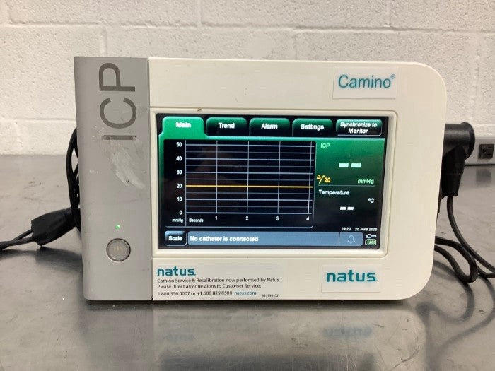 Natus Integra Camino ICP Monitor Pressure CAM02 + Fiber Optic CAMCABL
