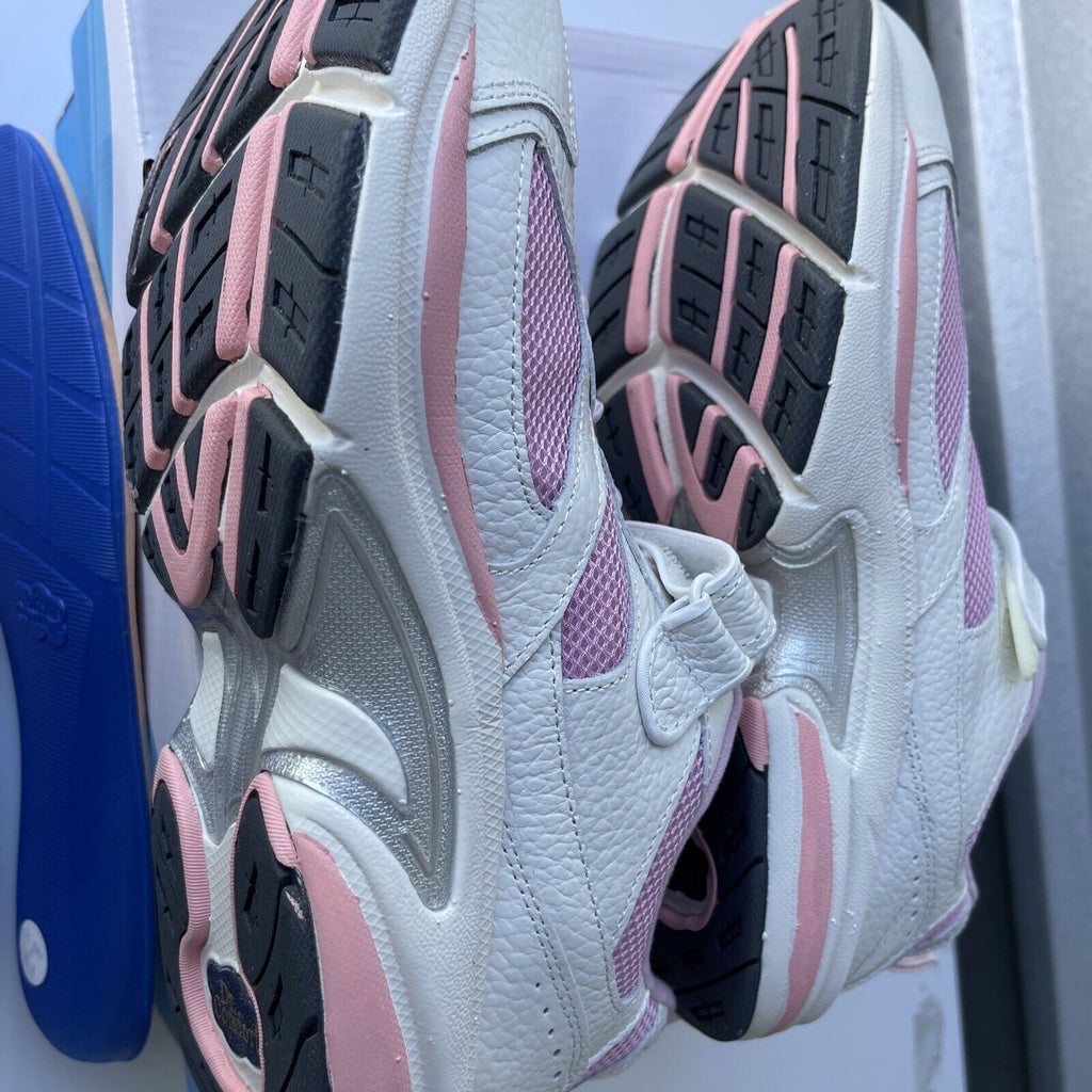DR.Comfort Women's Victory Athletic Shoes White Pink Hook & Loop Closure 12 W