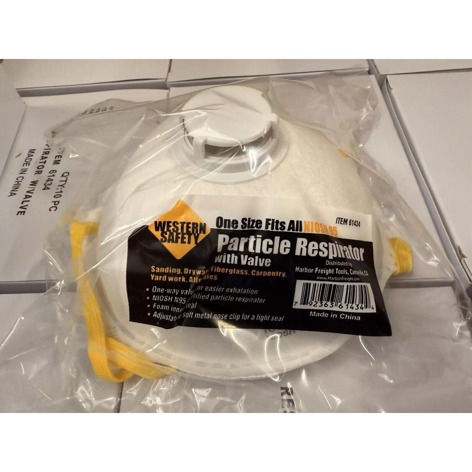 (10pc) Western Safety N95 Dust & Particle Face Respirator Masks Sealed Pack 6143