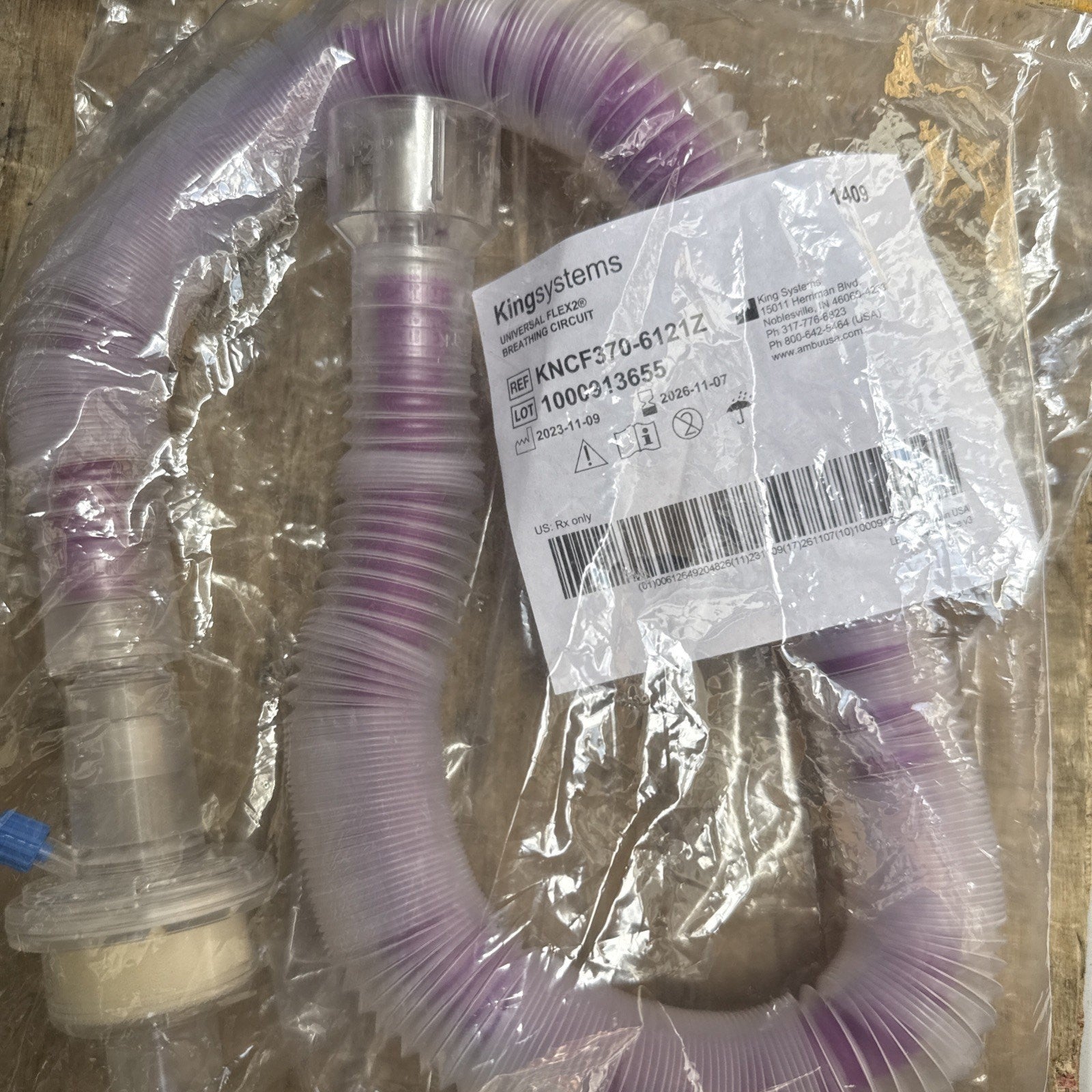 KING SYSTEMS UNIVERSAL FLEX2 BREATHING CIRCUIT KNCF370-6121Z
