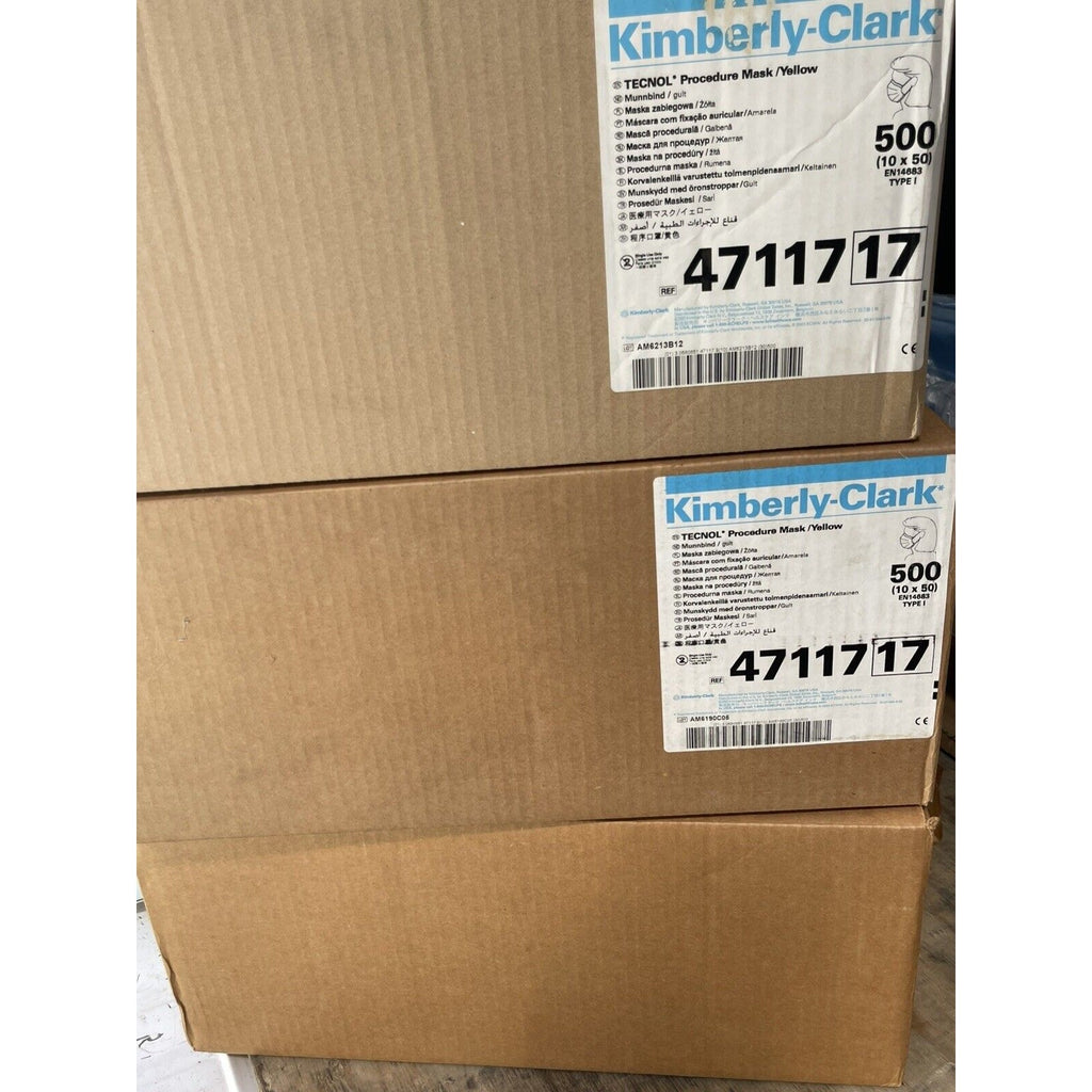 Kimberly Clark 47117-17 Tecnol Procedure Mask Yellow 500 Case