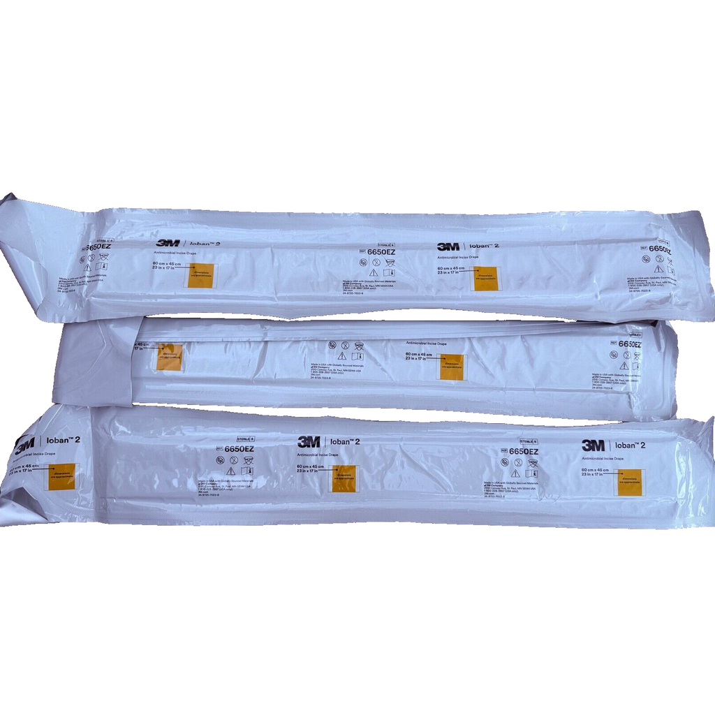 3M 6650EZ Loban 2 Surgical Drape 60cm x 45cm 10/2025 New/Sealed (1pc)