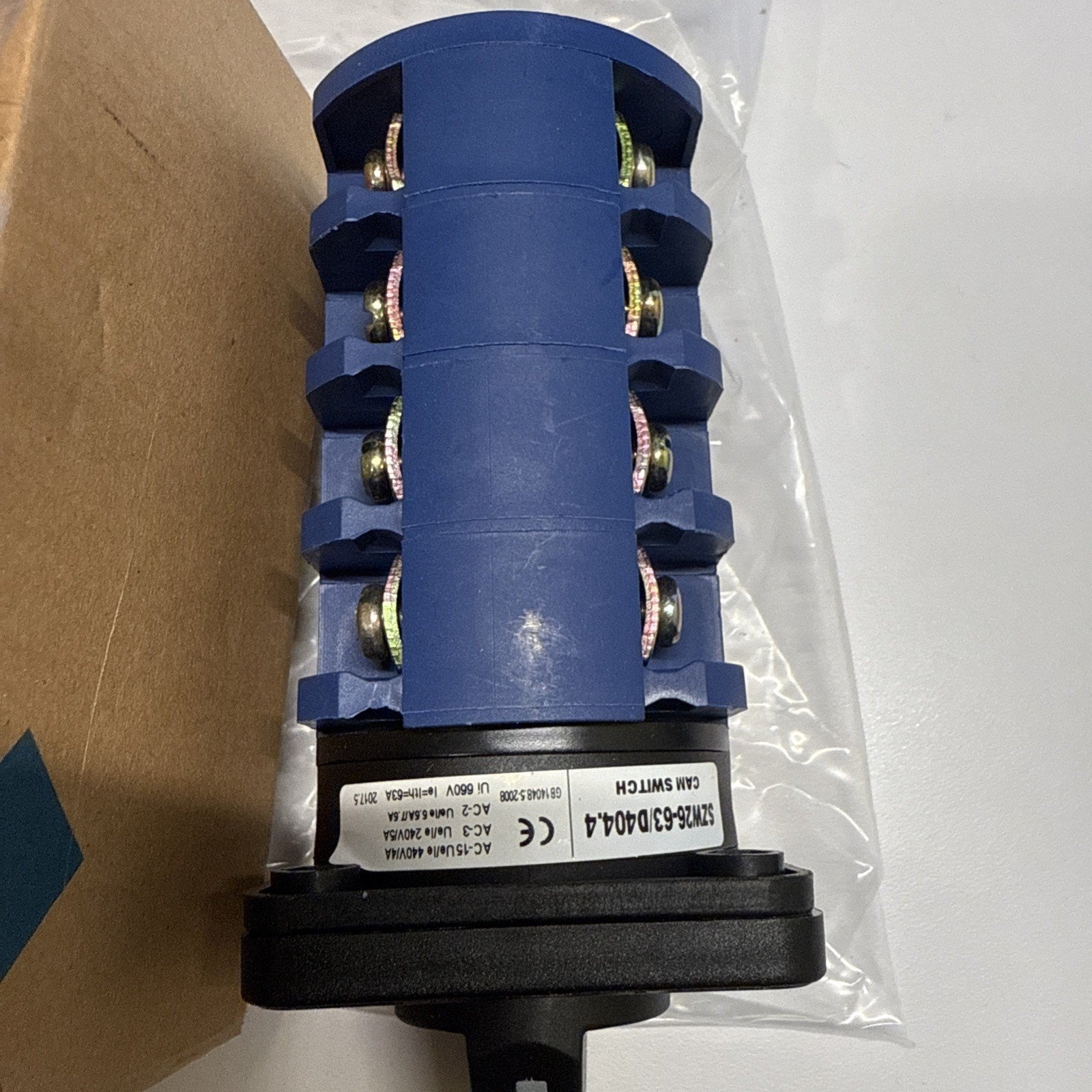 Rotary Cam Changeover Switch SZW26-63/D404.4 AC 660V Ith:63A
