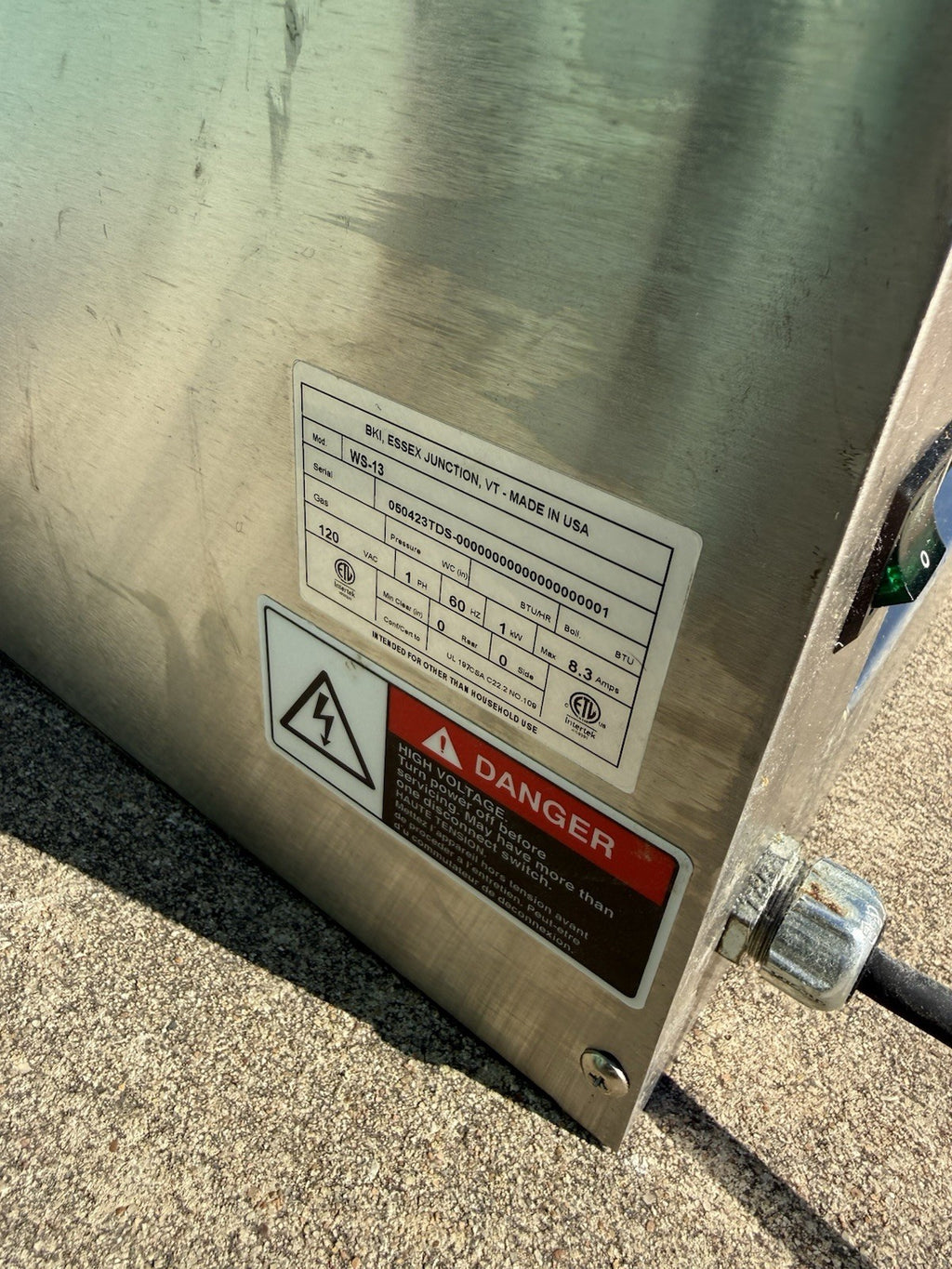 BKI WS-13 French Fry Warmer. Tested