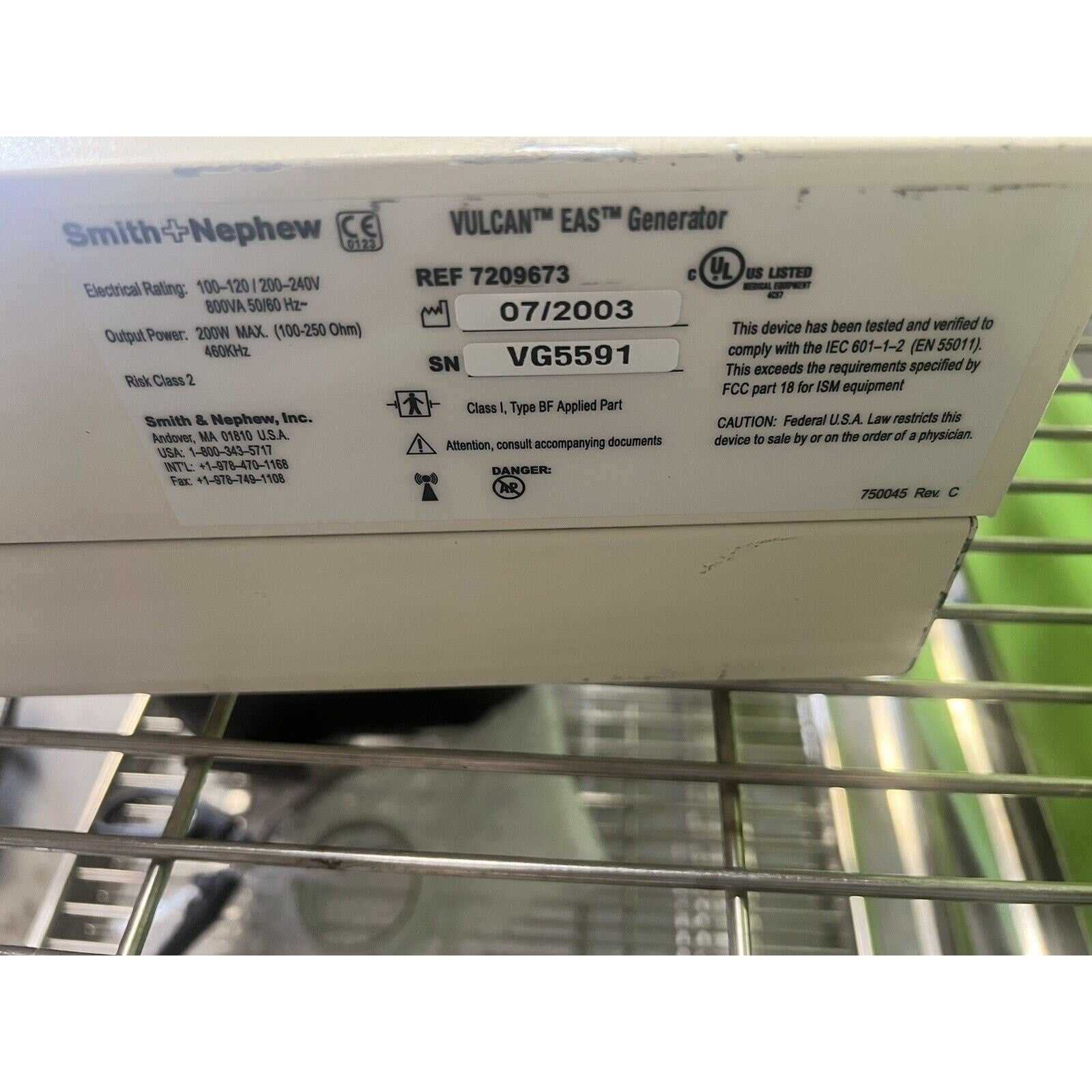 Smith & Nephew Vulcan EAS EAS Generator, 7209673