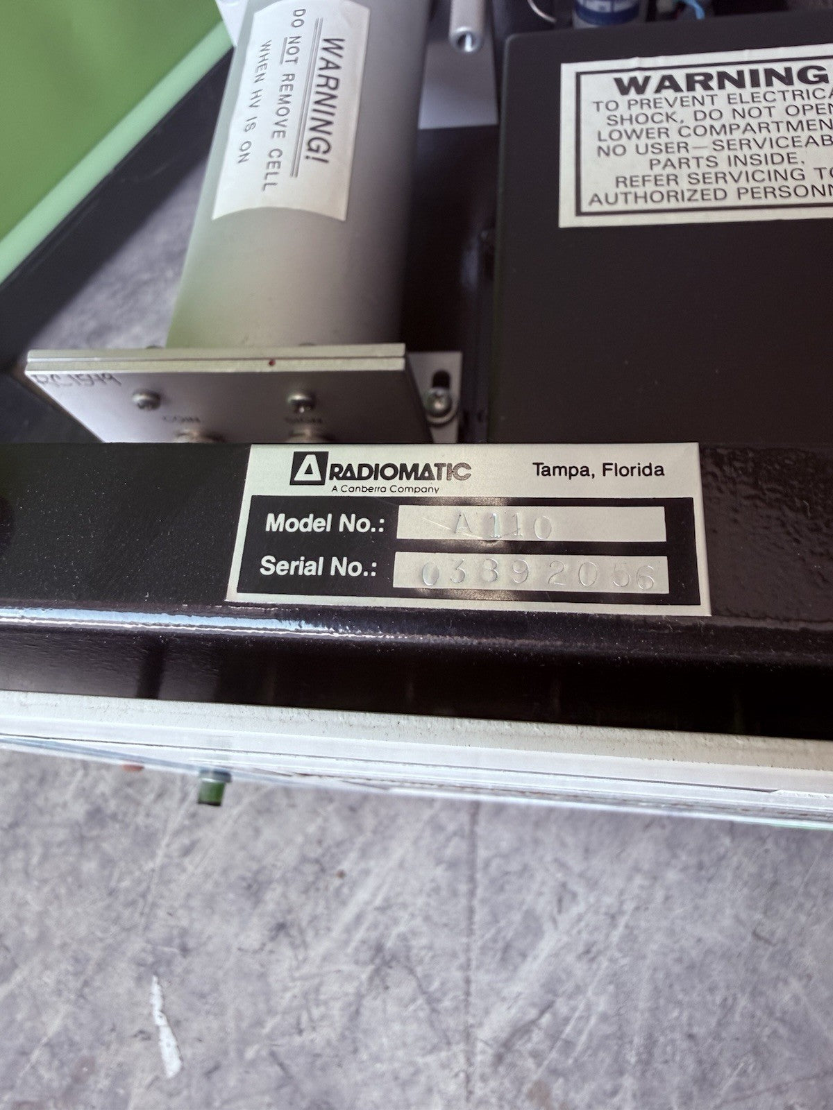 CANBERRA RADIOMATIC INTRUMENTS A-100 RADIOACTIVE FLOW DETECTOR FLO-ONE BETA