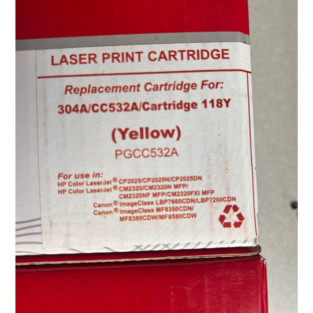 PREMIUM TONER CARTRIDGE 304A/CC532A/Cartridge 118Y (Yellow), CP2025/CP2025N