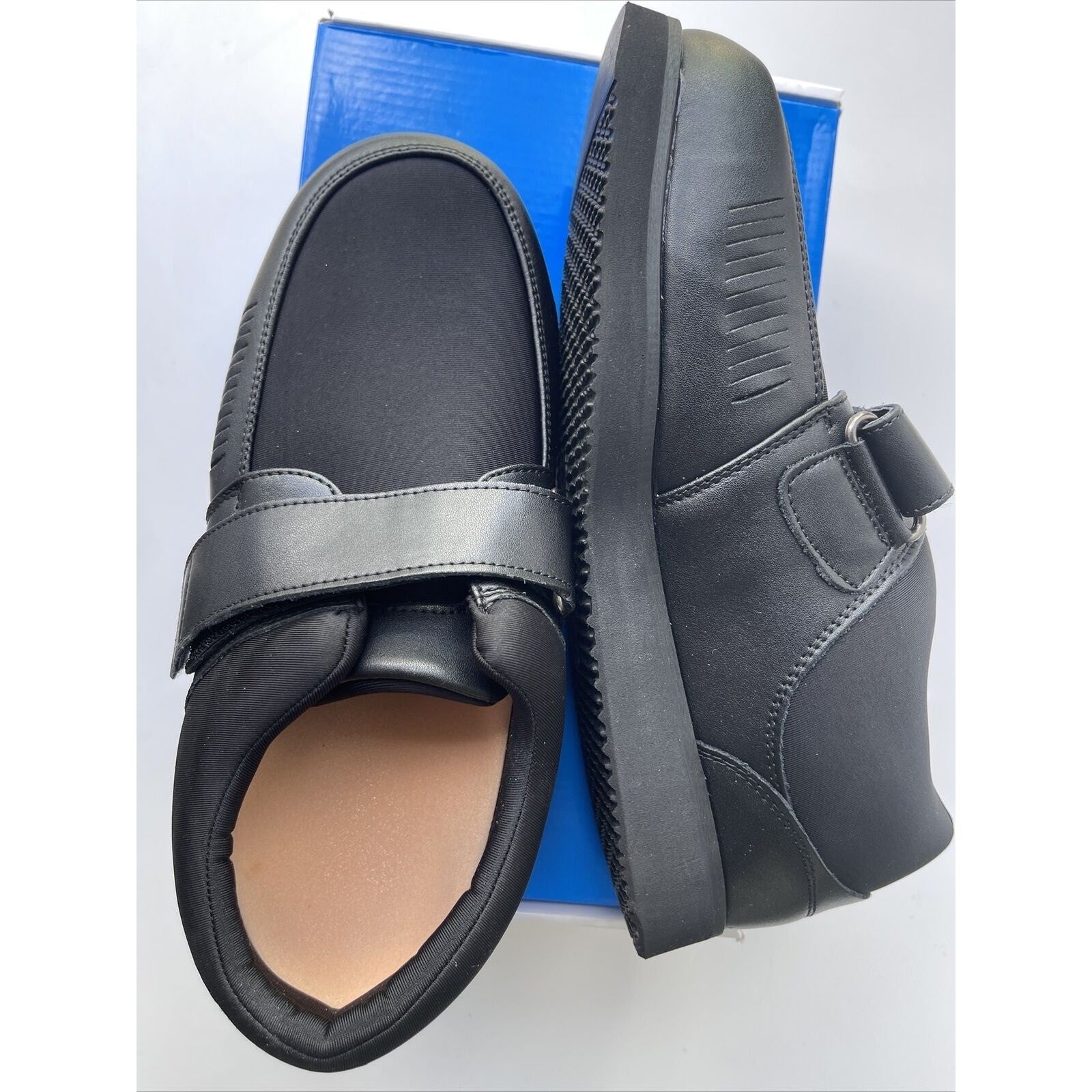 MT. EMEY Men's Bunion Edema Diabetic Shoes 728-E Black Size 10 4E (A111)