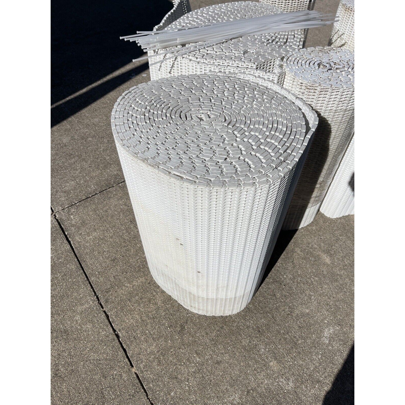 Multiple Conveyor Belts, x 24 in, Incline, Herringbone Pattern. With Pins