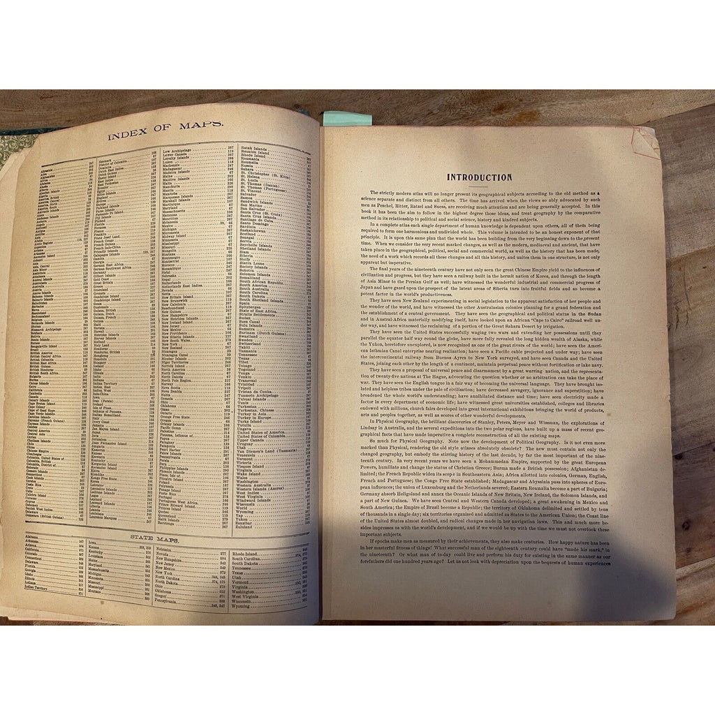 MONARCH STANDARD ATLAS of the Commercial, Geographical & Historical World 1906