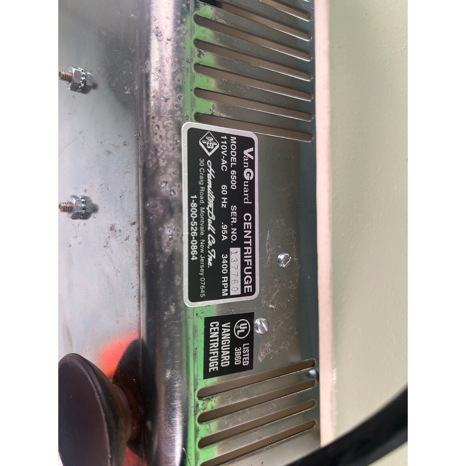 Vanguard Hamilton V6500 Compact Centrifuge. Tested Work Well