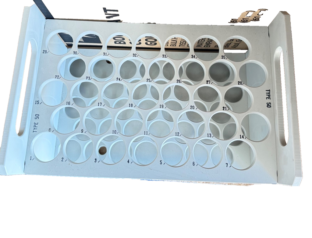 Varia Bel-Art Scienceware Type 50 Heavy Duty 13-16mm Test Tube Rack, NUMBERED!!