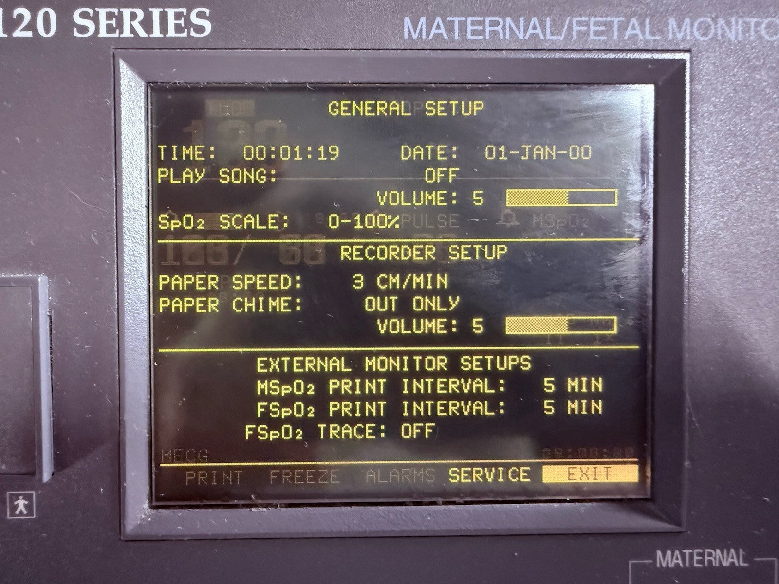 GE Corometrics 120 Series Maternal Fetal Monitor