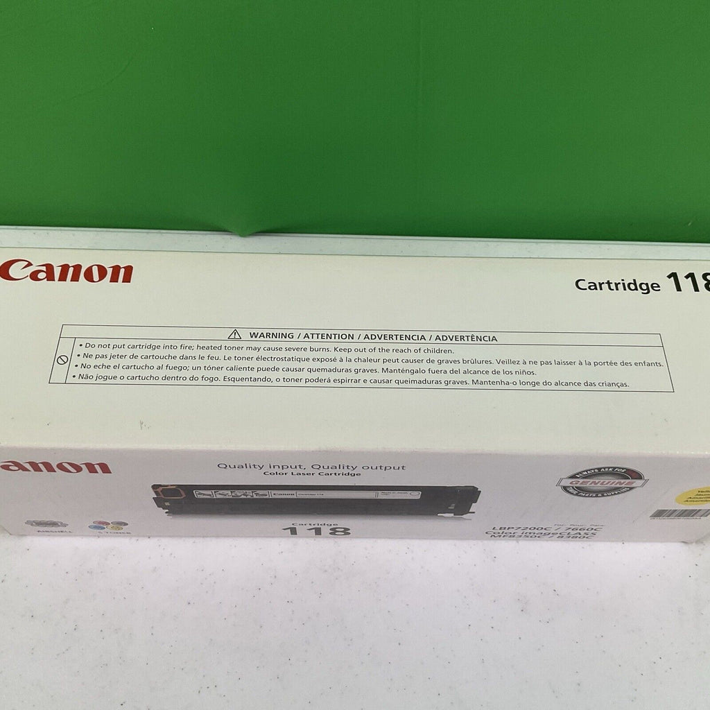 Canon 118 Toner Cartridge Yellow 2659B001 GENUINE NEW #1132