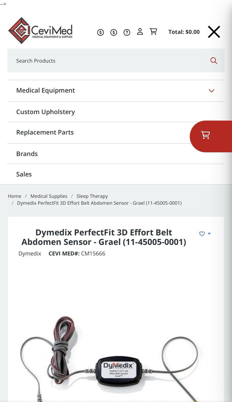 Dymedix PerfectFit 3D Effort Belt Chest Sensor - Embla 11-45005-0001