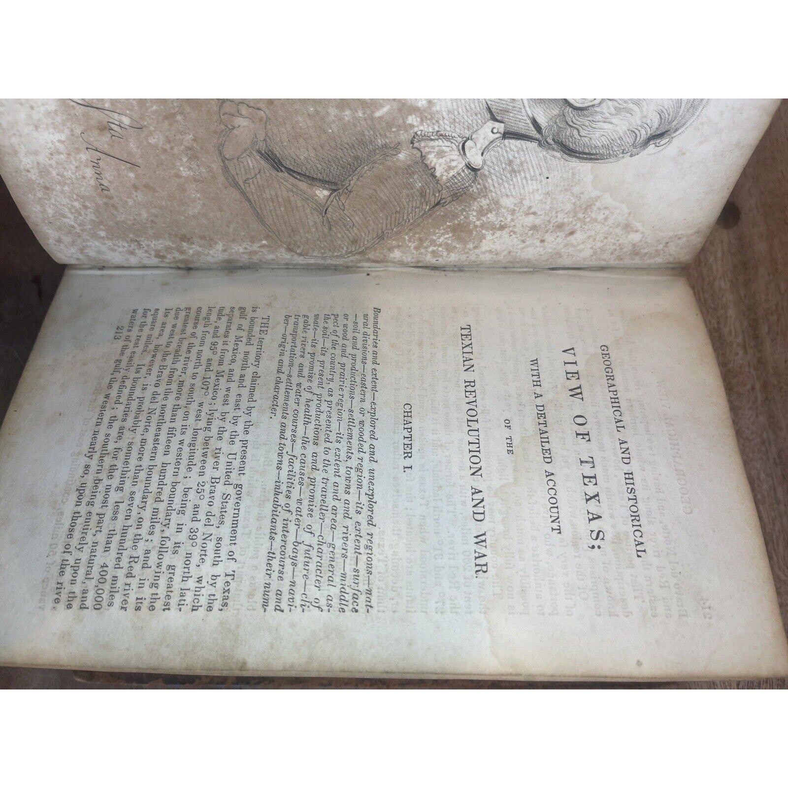 1844 South America and Mexico TEXAS Revolution John Niles Huntington publisher