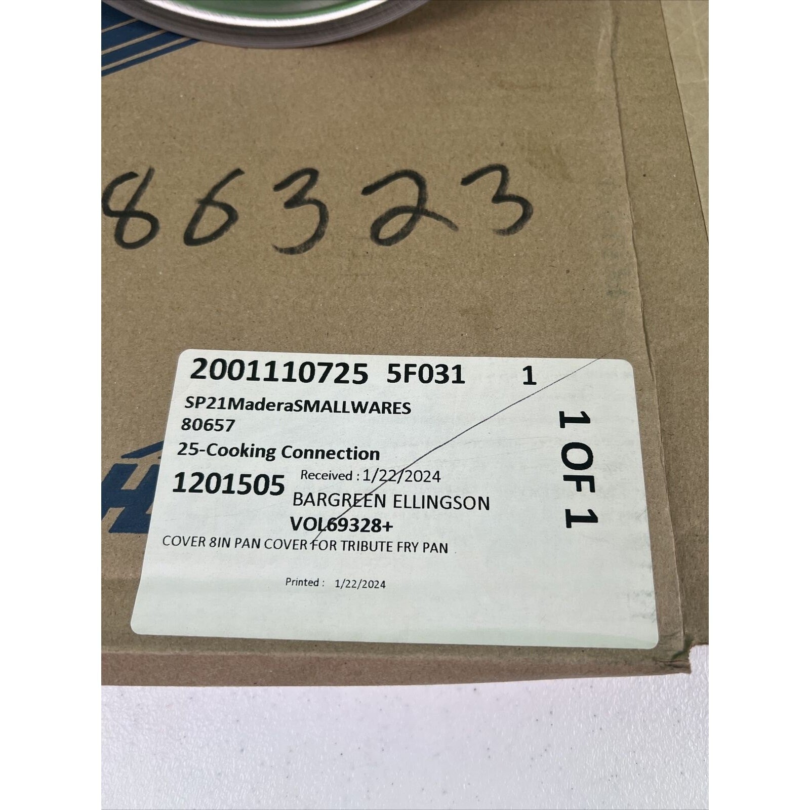 Vollrath 69328 8" Domed Cover w Torogard handle. Fit 69280 & 77744
