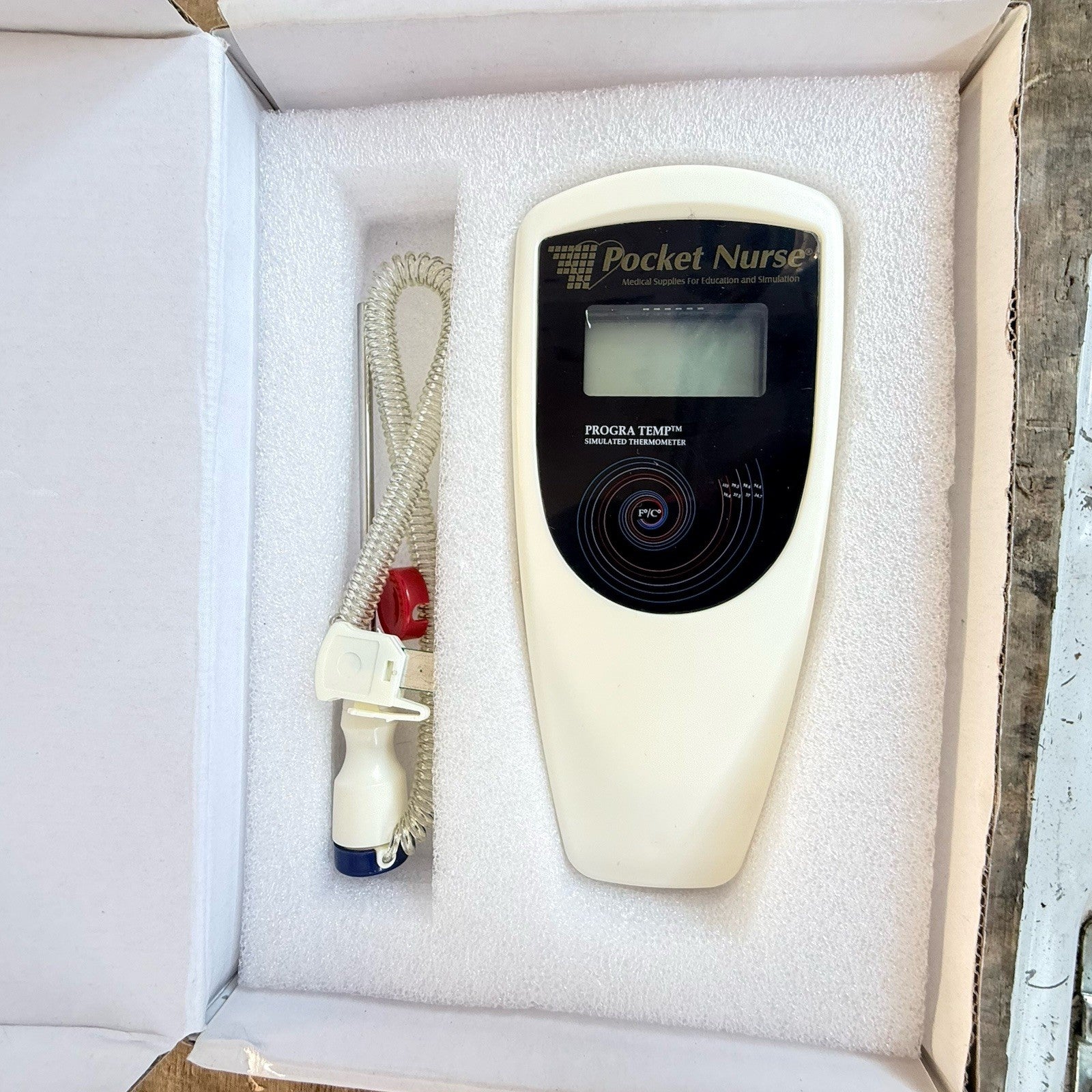 Pocket Nurse Progra-Temp Simulated Thermometer Education Simulation.  New
