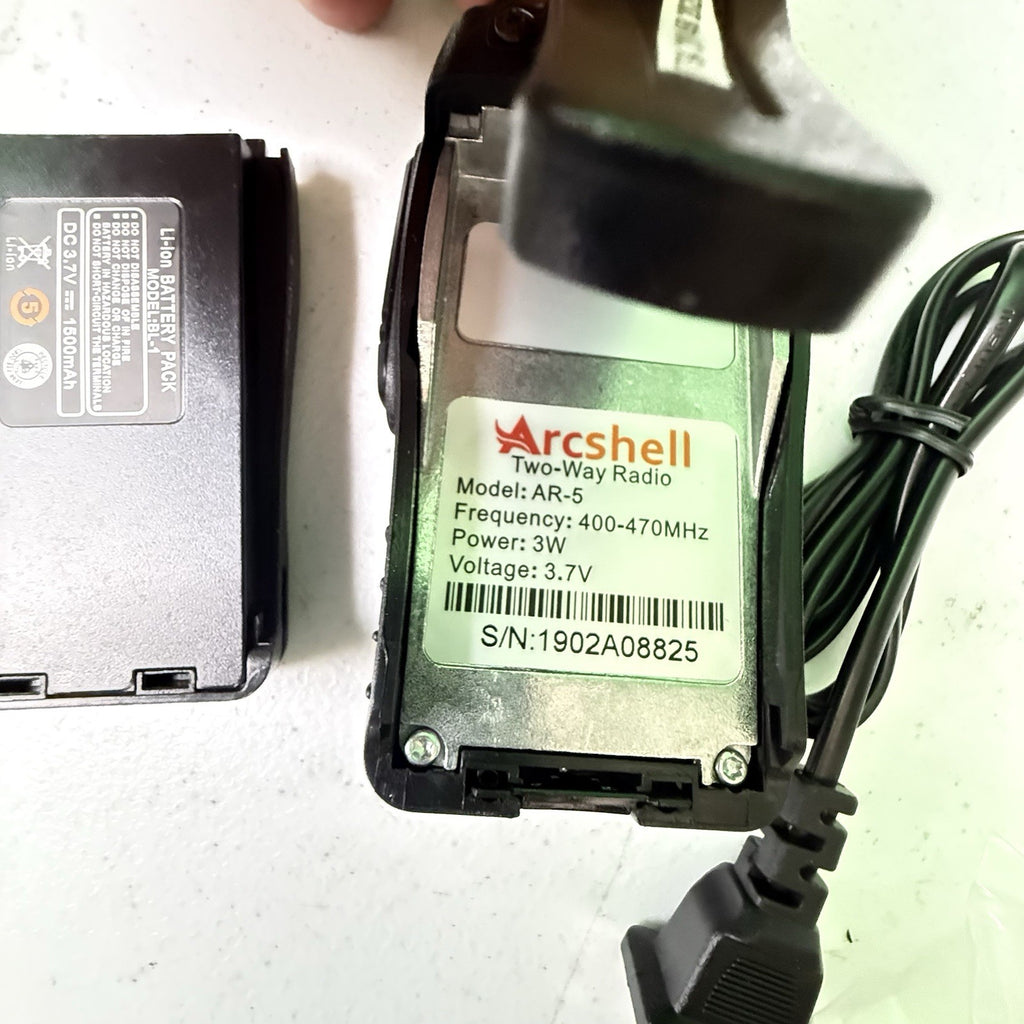 Arcshell Two-Way Radios AR-5 w/ Cradles and Chargers - Tested