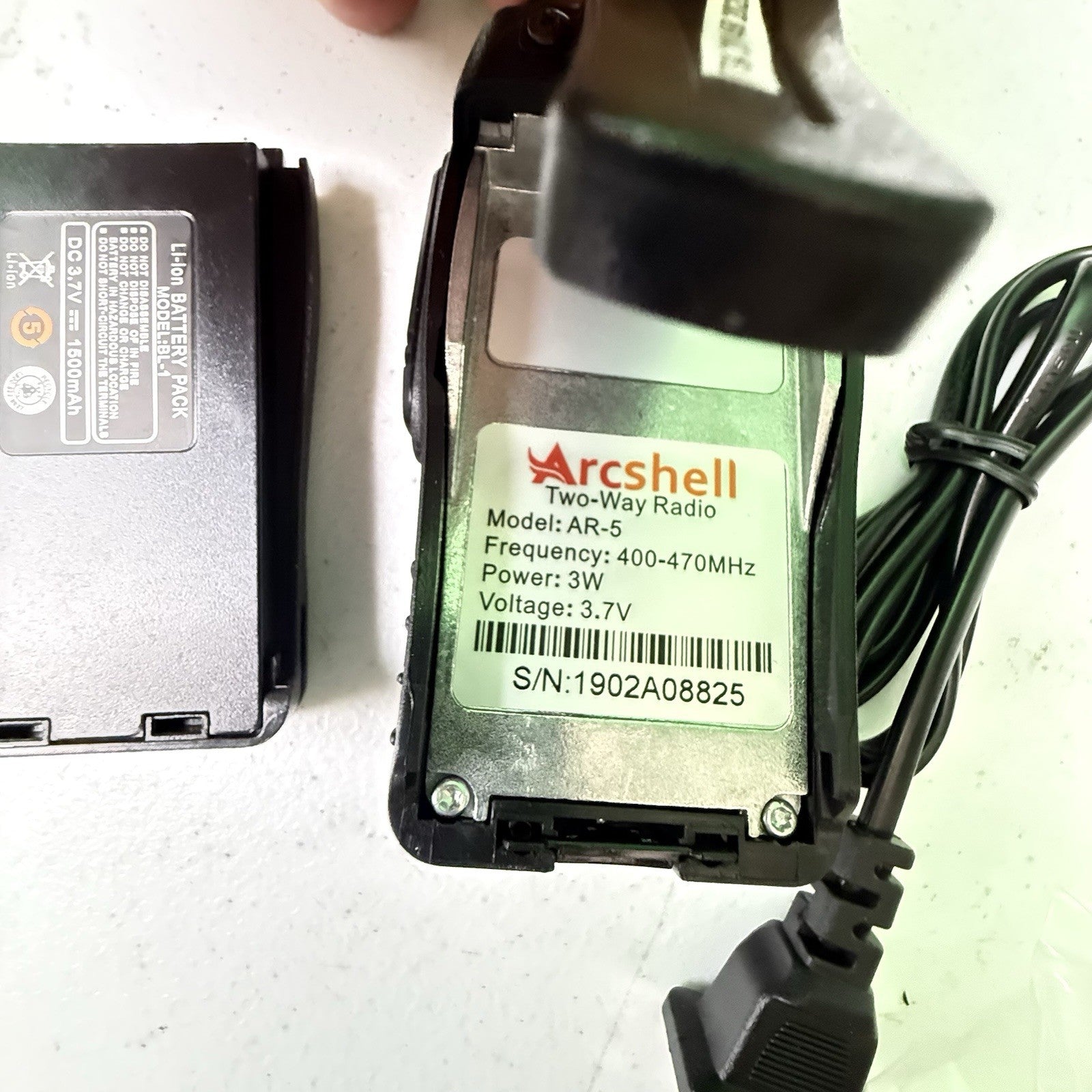 Arcshell Two-Way Radios AR-5 w/ Cradles and Chargers - Tested