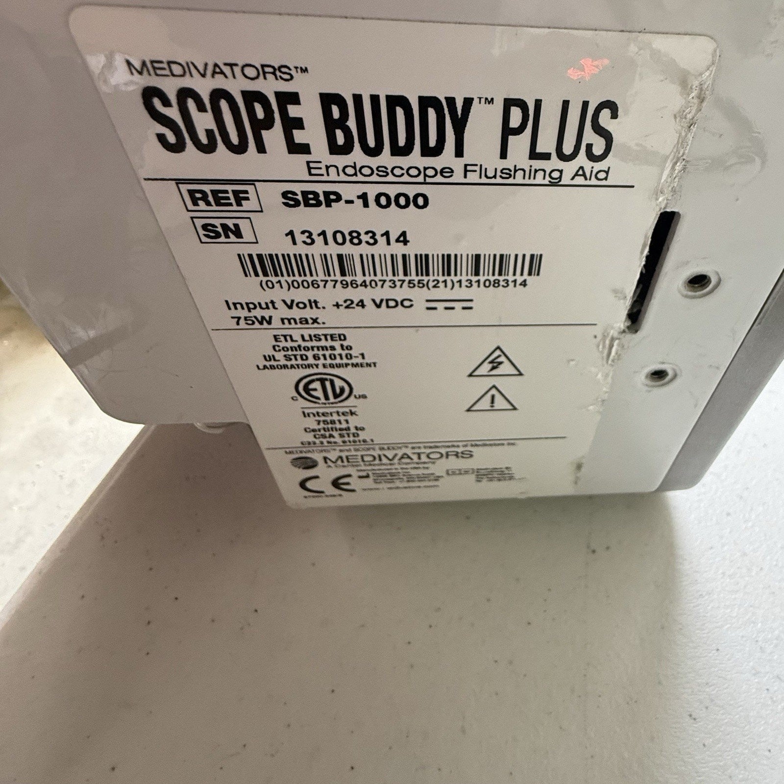 Medivators Scope Buddy Plus SBP-1000 Endoscope Flushing Aid w/ Power Supply