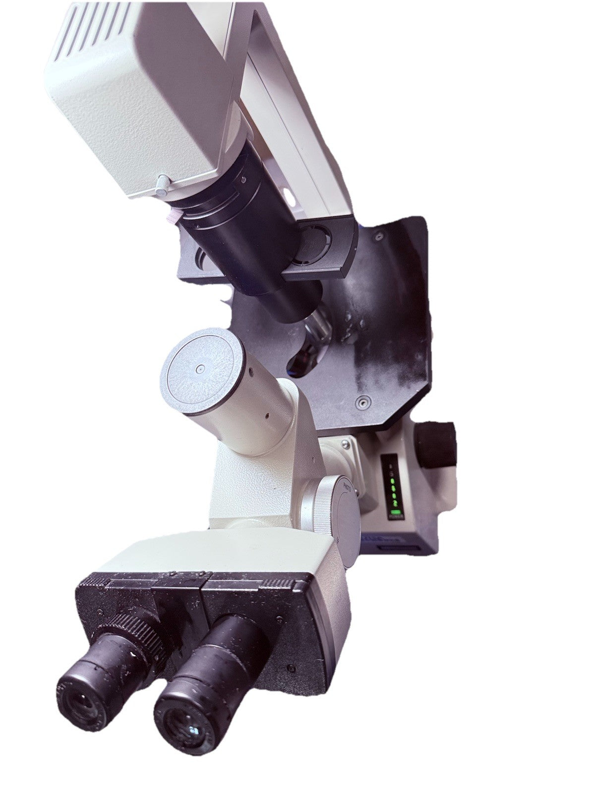 Nikon TMS-F Inverted Phase Contrast Trinocular Microscope. With Mechanical Stage