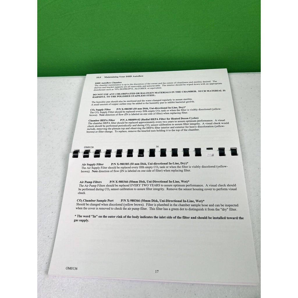 NUAIRE DHD Autoflow Automatic CO2 Incubator NU-5510/EOPERATING INSTRUCTIONS