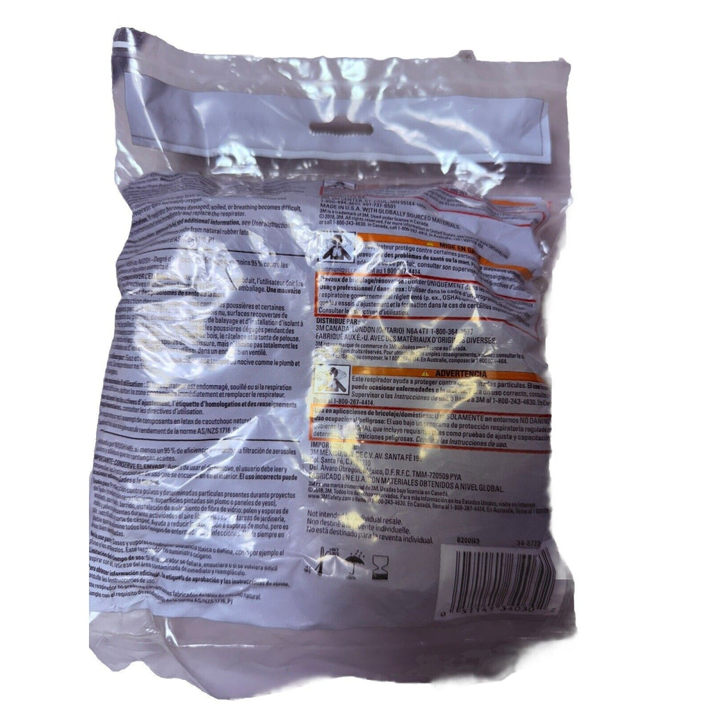 36 X 3M 8200 N95 Disposable Particulate Respirator (12 Packages of 3 Pack) 11/23