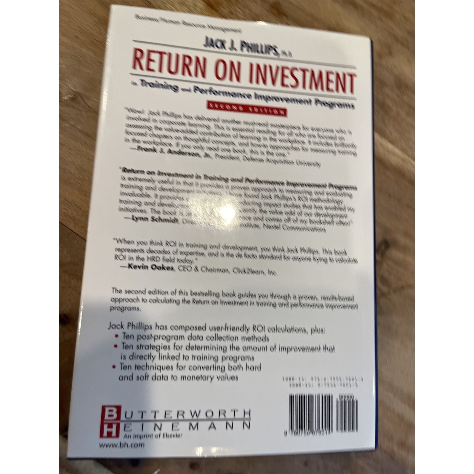 Return on Investment in Training and Performance Improvement Programs