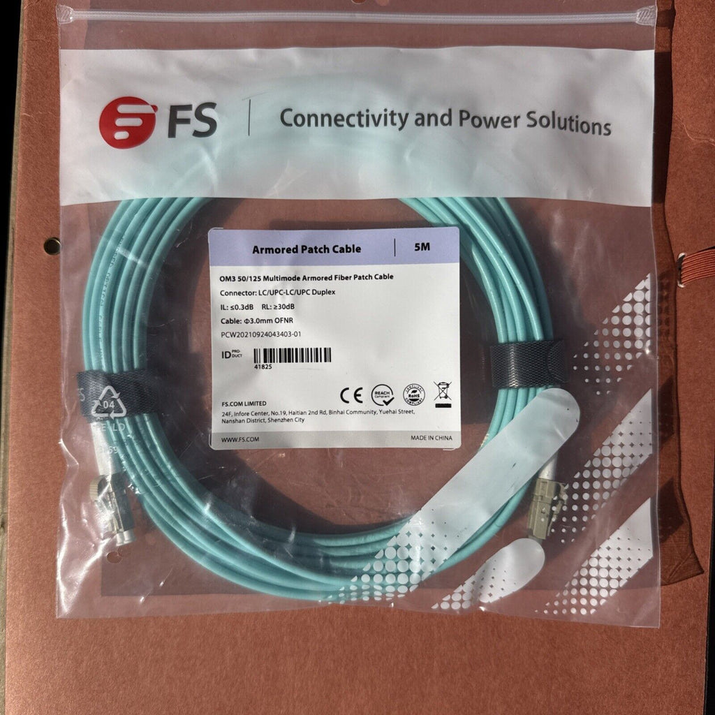 OM3 LC to LC Fiber Optic Patch Cable 5 Meters Multimode Duplex Aqua 50/125