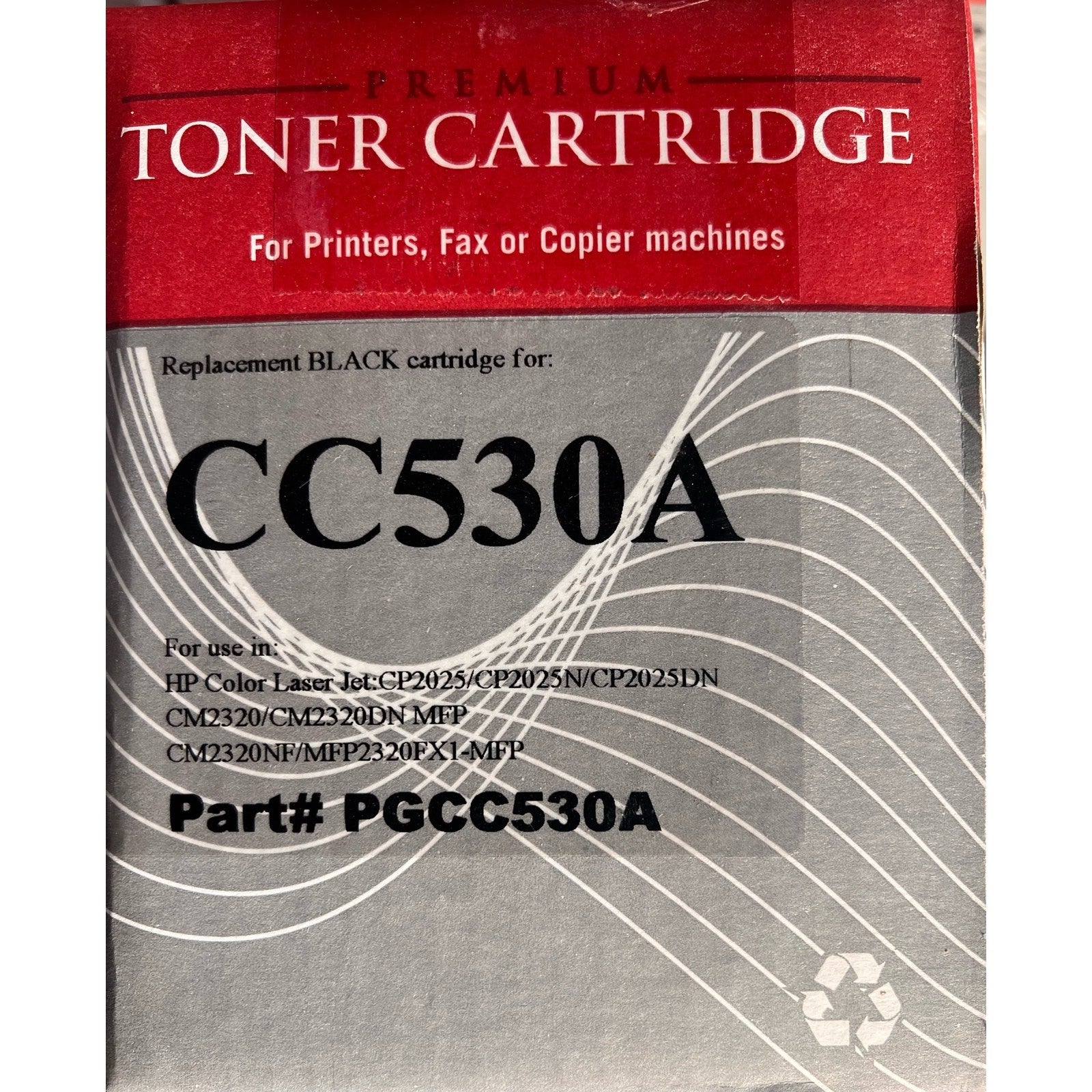 PREMIUM TONER CARTRIDGE CC530A BLACK Jet:CP2025/CP2025N/CP2025DN CM2320/CM2320DN