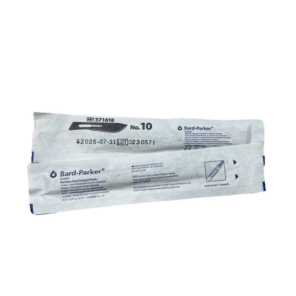 Bard-Parker 372610 Protected Disposable Scalpel Stainless Steel Blade, 10 Count