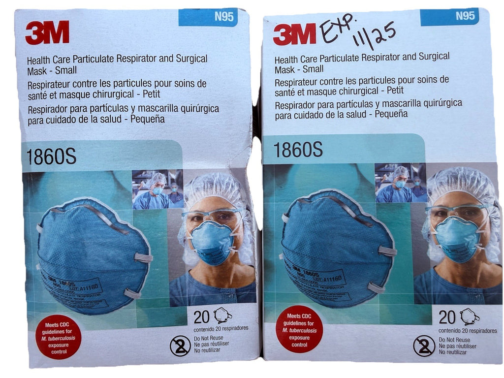 20 3M 1860S N95 Respirator Mask Small Size NIOSH, Surgical & Respirator