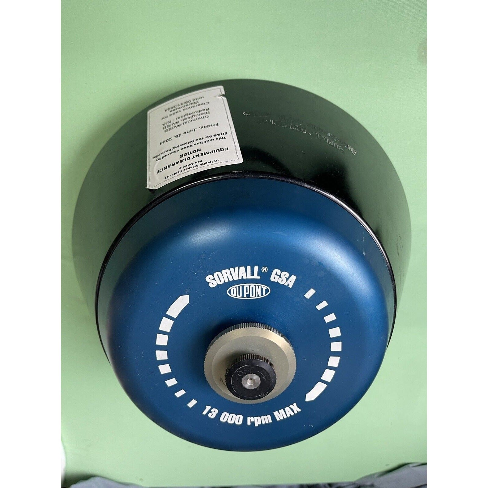 Dupont Sorvall GSA Centrifuge Rotor 121C 13000 RPM W/ Orange Insulation Cups