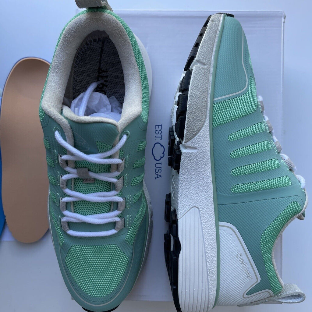 Dr Comfort Grace Green White Therapeutic Diabetic Orthopedic Women's Shoes 9.5 W