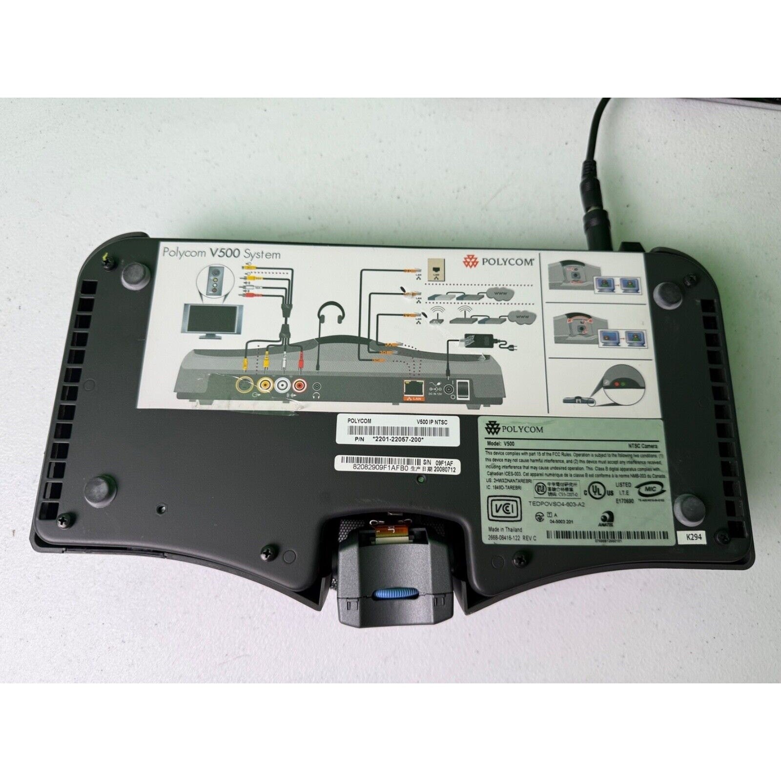 Polycom V500 NTSC Camera Video Conferencing System
