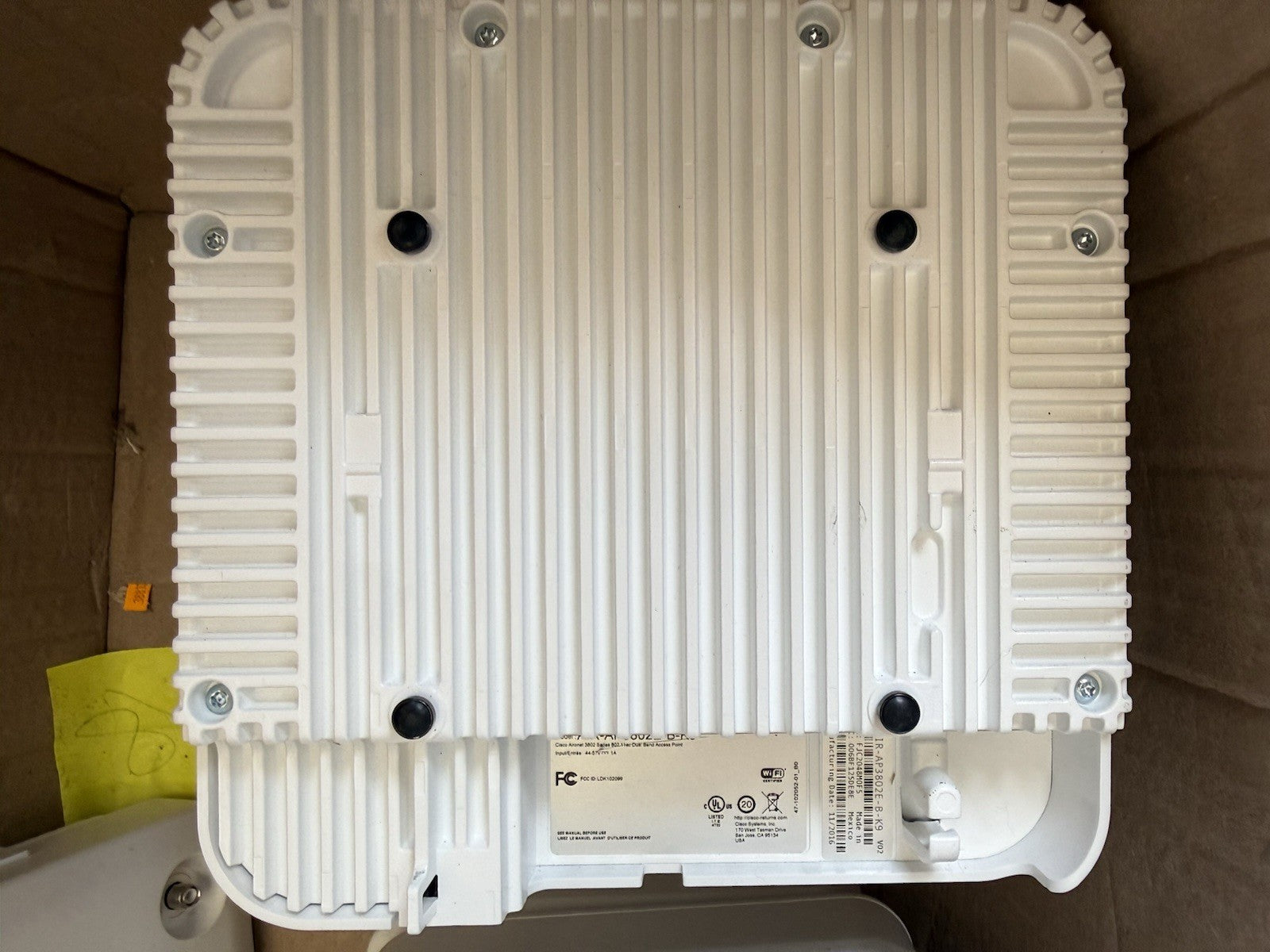 Cisco AIR-AP3802E-A-K9 Dual-Band Wireless AP 5.2Gbps White RJ-45