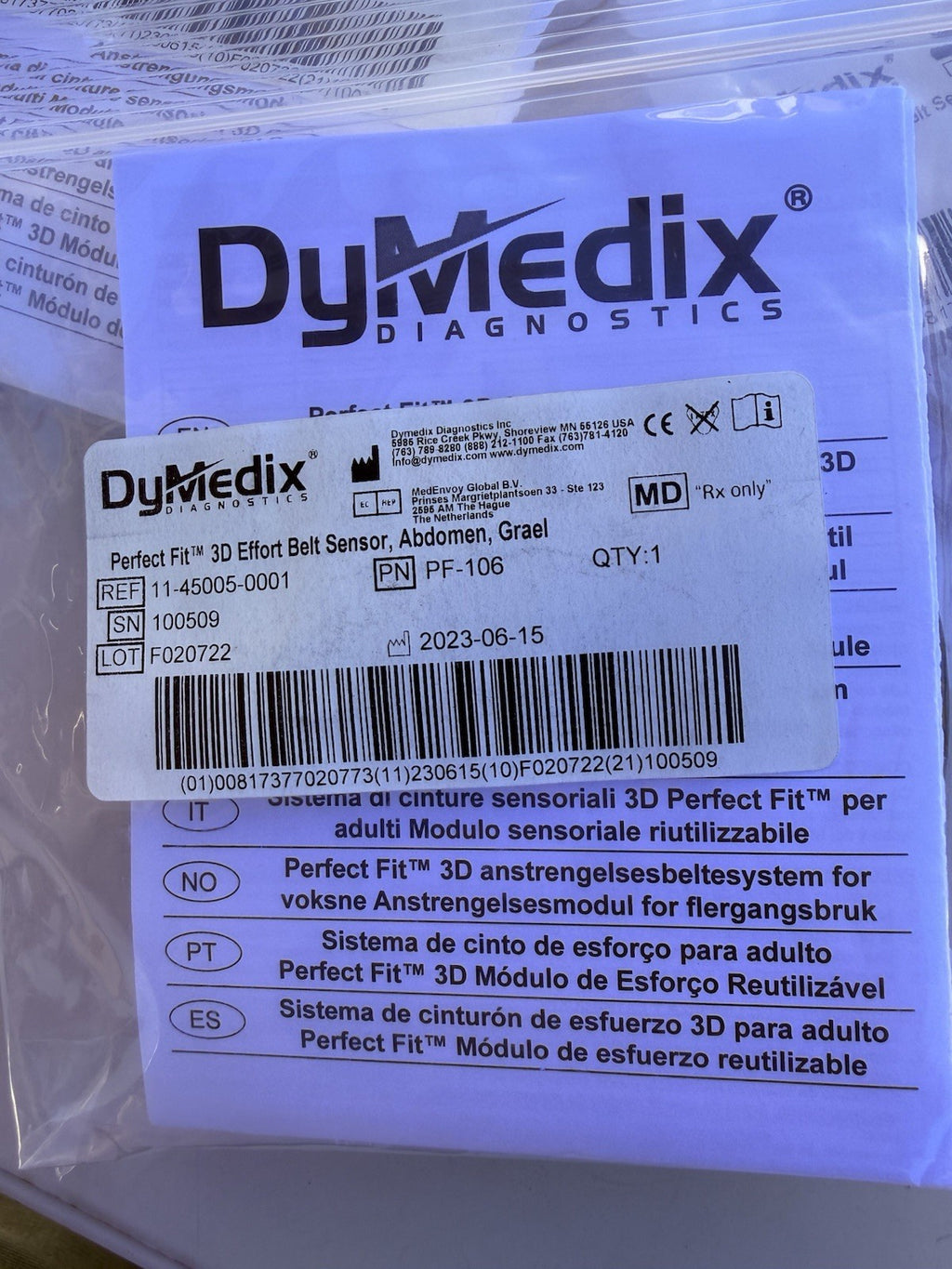 Dymedix PerfectFit 3D Effort Belt Chest Sensor - Embla 11-45005-0001