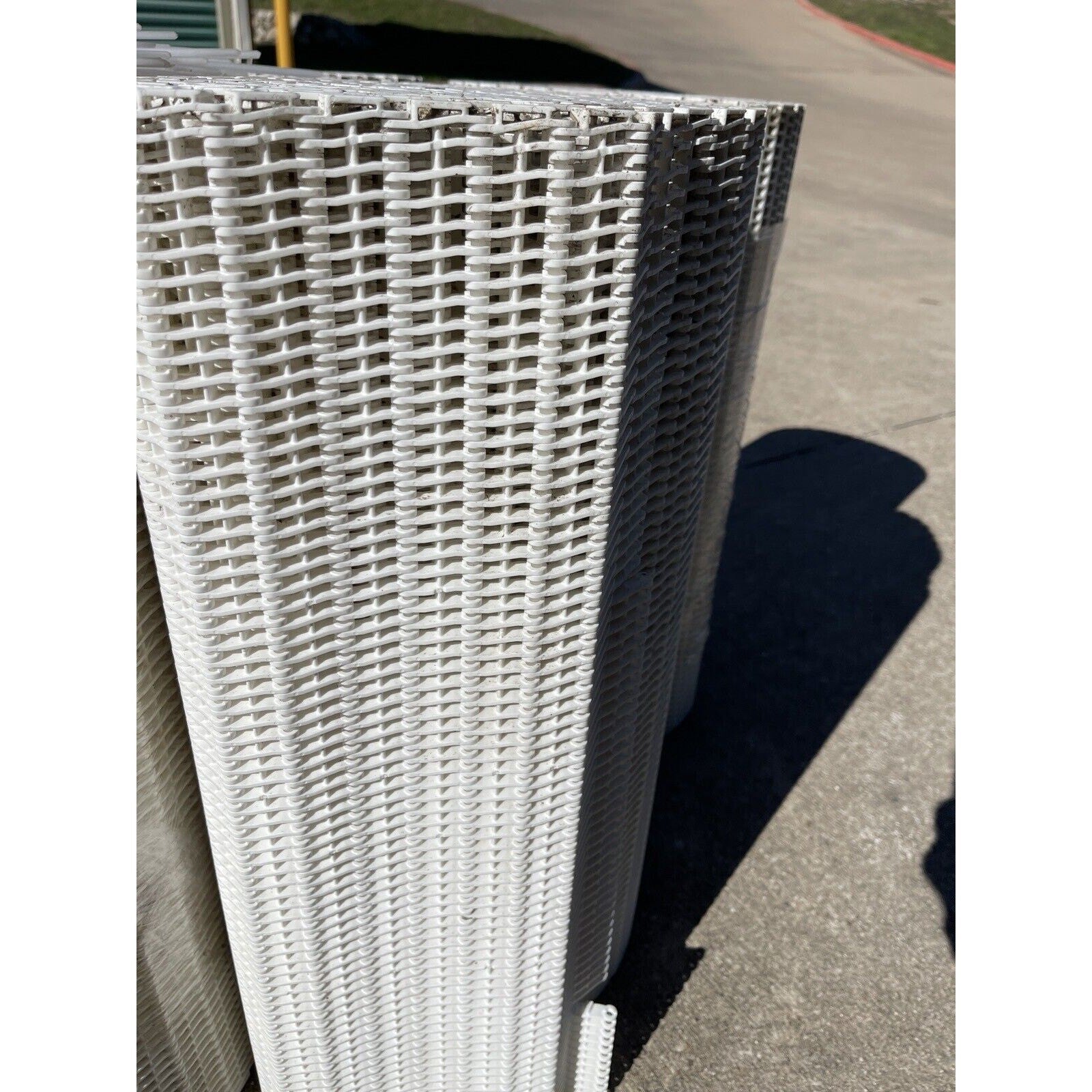Multiple Conveyor Belts, x 24 in, Incline, Herringbone Pattern. With Pins